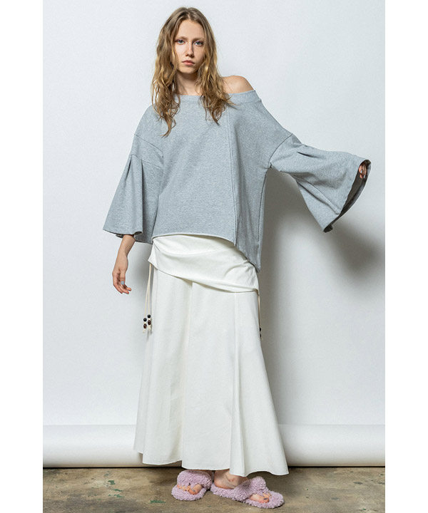 OFF SHOULDER SWEAT PULLOVER