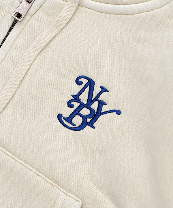 OG PIGMENT CROPPED ZIP HOODIE(WOMEN)