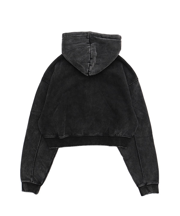 OG PIGMENT CROPPED ZIP HOODIE(WOMEN)