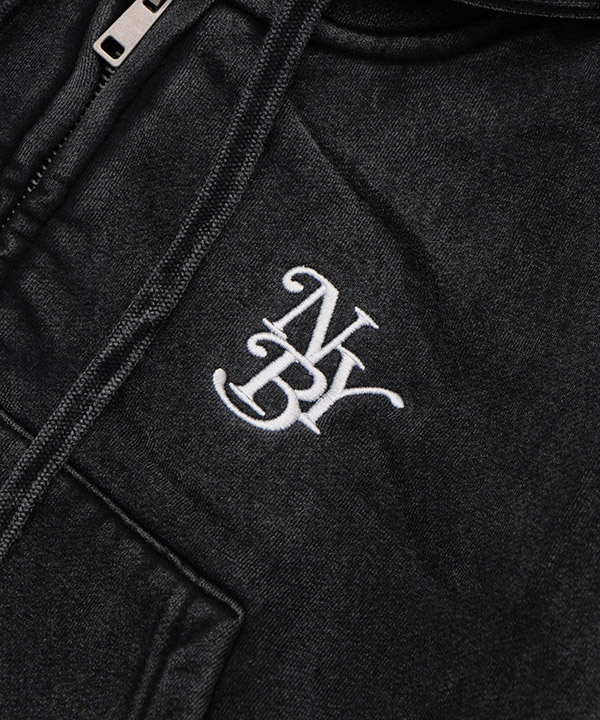 OG PIGMENT CROPPED ZIP HOODIE(WOMEN)