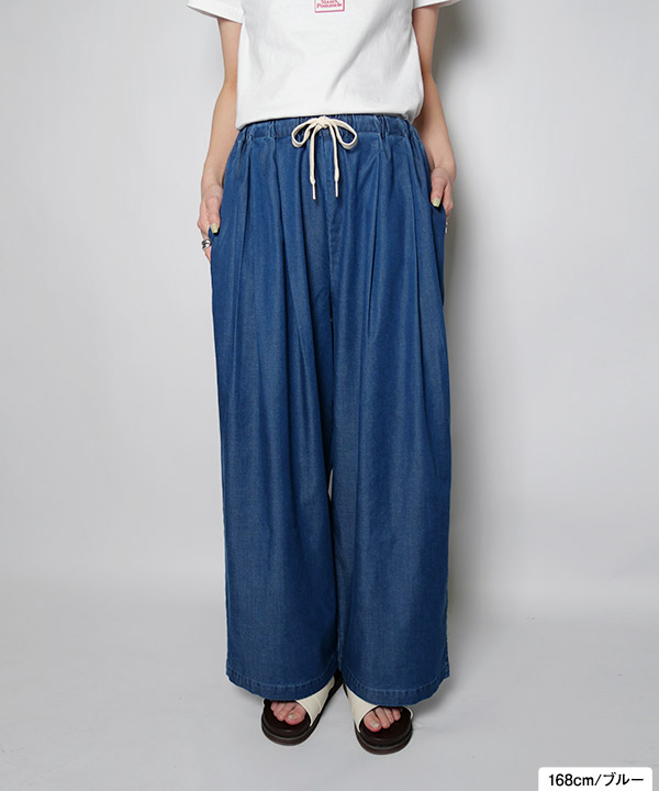 WIDE TENCEL DENIM PT