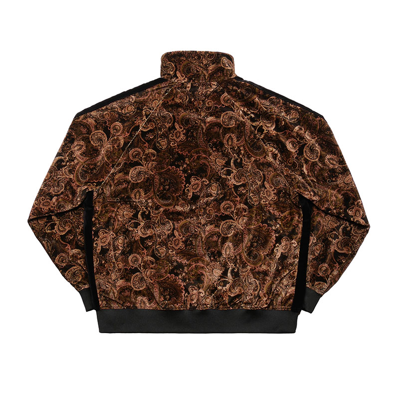 PAISLEY VELOUR TRACK JACKET -BROWN-