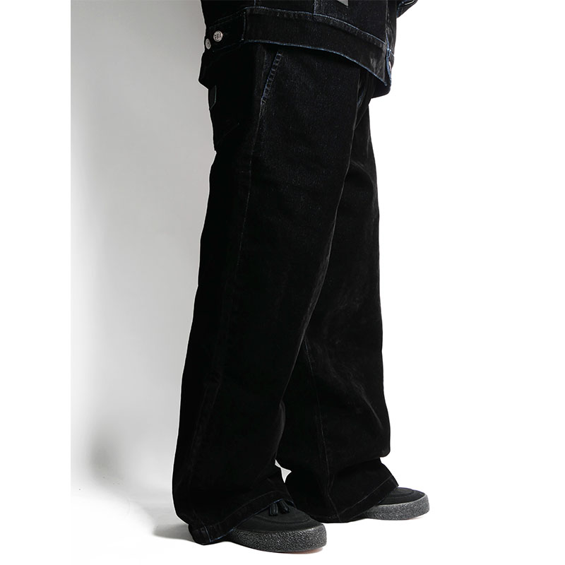 (V)DENIM BAGGY PANTS -BLACK-