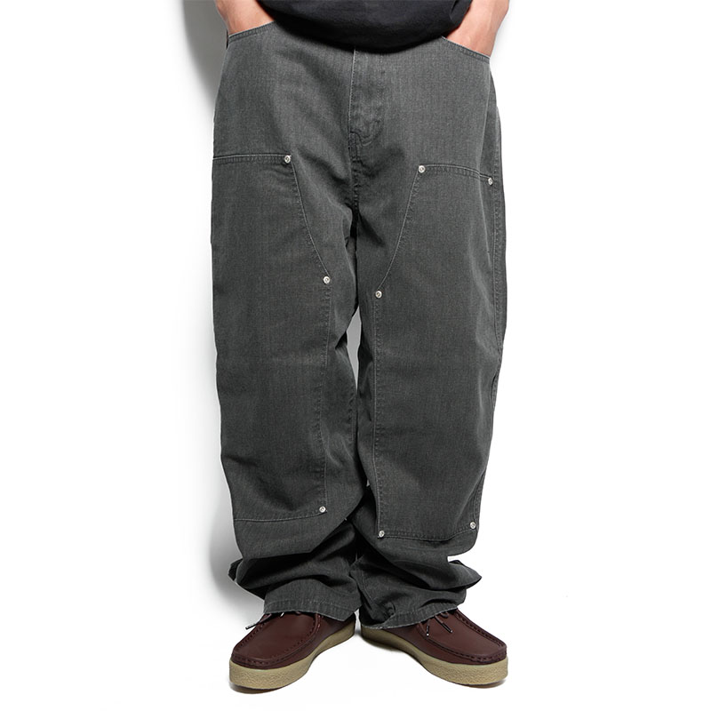 HB DOUBLE KNEE PANTS -BLACK-