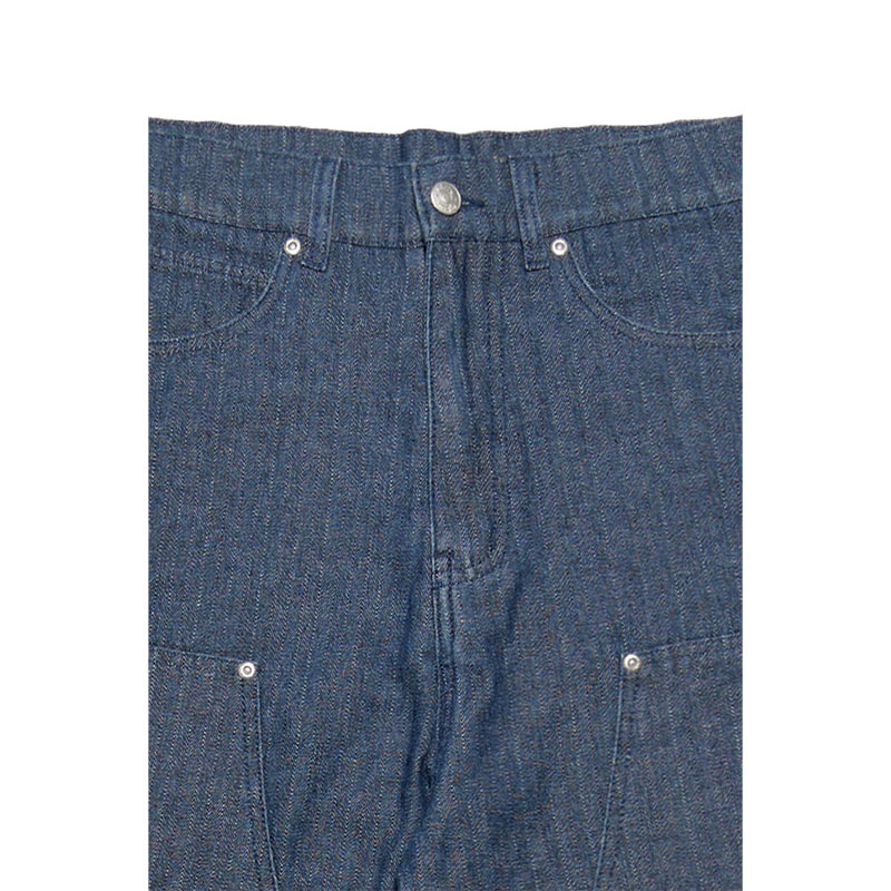 HB DOUBLE KNEE PANTS -NAVY-