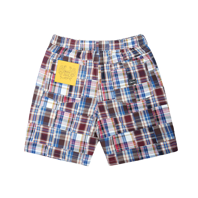 PATCHWORK SHORTS -NAVY-
