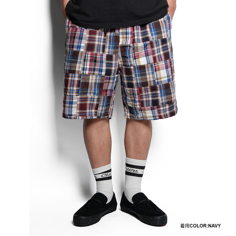 PATCHWORK SHORTS -PINK-