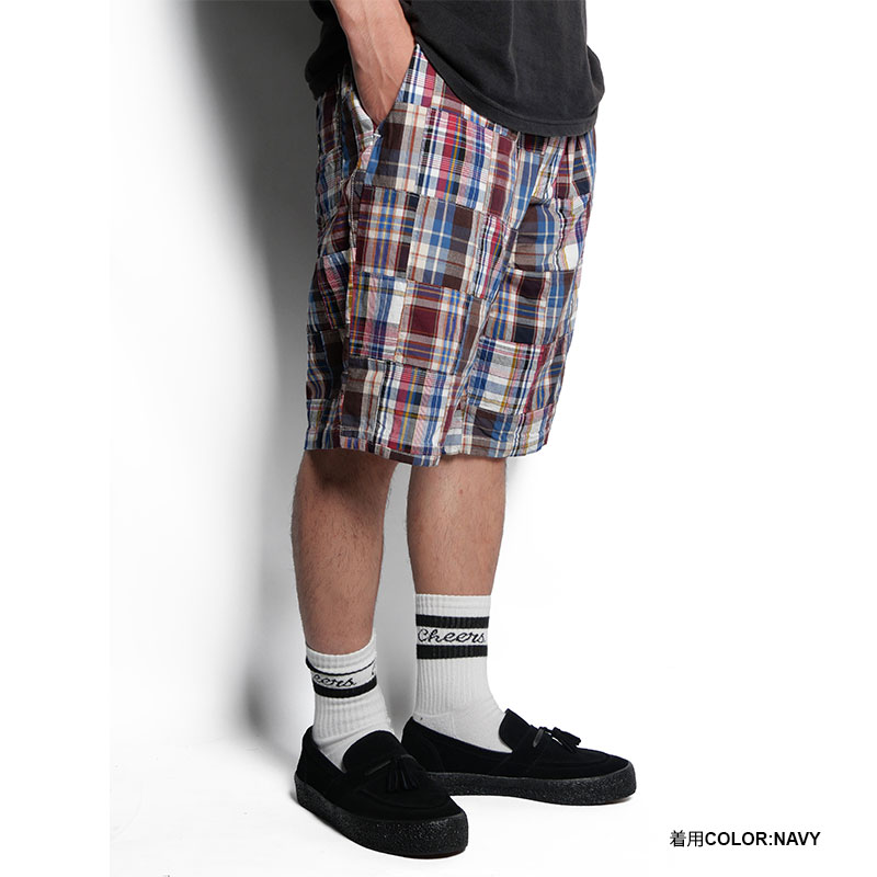 PATCHWORK SHORTS -PINK-