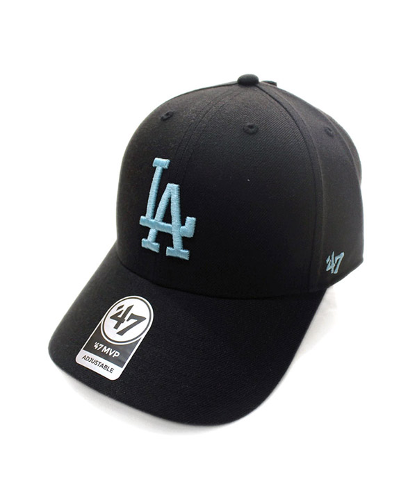Dodgers Snapback ’47 MVP Black x Light Blue Logo -BLACK/BLUE-