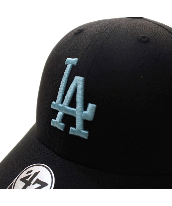 Dodgers Snapback ’47 MVP Black x Light Blue Logo -BLACK/BLUE-