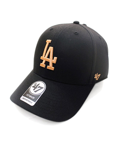 Dodgers Snapback ’47 MVP Black x Orange Logo -BLACK/ORANGE-