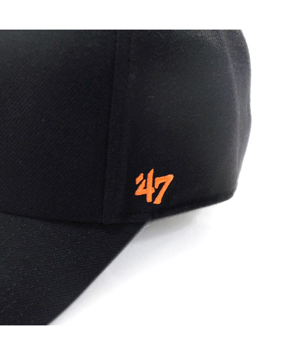 Yankees Snapback ’47 MVP Black x Neon Orange Logo -BLACK/ORANGE-