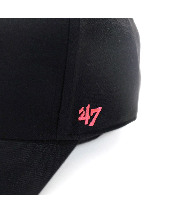 Yankees Snapback ’47 MVP Black x Neon Pink Logo -BLACK/PINK-