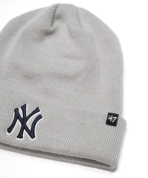 47(フォーティーセブン)/ Yankees Raised '47 Cuff Knit -GREY- | Blue